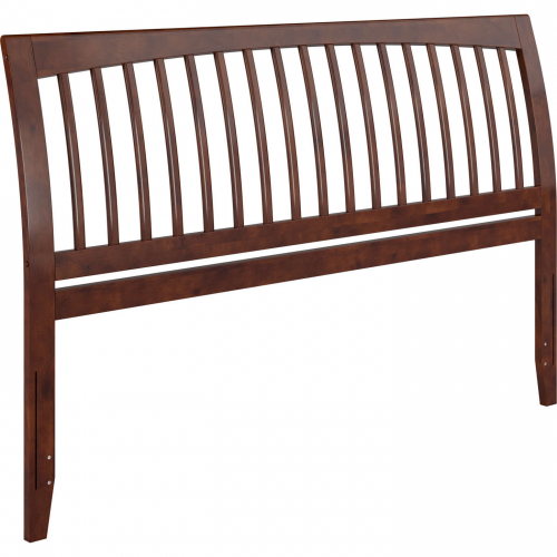 Orleans King Sleigh Slat Headboard with USB in Walnut Finish Wood