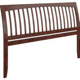 Orleans King Sleigh Slat Headboard with USB in Walnut Finish Wood