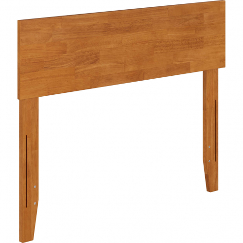 Orlando Twin Panel Headboard with USB in Light Toffee Finish Wood