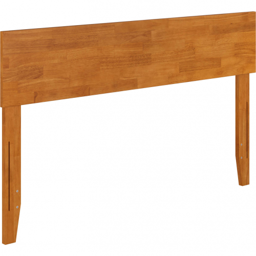 Orlando Full Panel Headboard with USB in Light Toffee Finish Wood