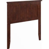 Nantucket Twin Panel Headboard with USB in Walnut Finish Wood