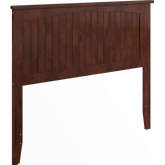 Nantucket Full Panel Headboard with USB in Walnut Finish Wood