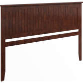Nantucket King Panel Headboard with USB in Walnut Finish Wood