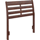 Savannah Twin Headboard with Attachable Charger in Walnut Finish Wood