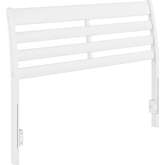 Savannah Full Headboard with Attachable Charger in White Finish Wood