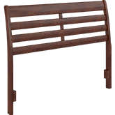 Savannah Full Headboard with Attachable Charger in Walnut Finish Wood