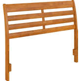 Savannah Full Headboard with Attachable Charger in Light Toffee Finish Wood