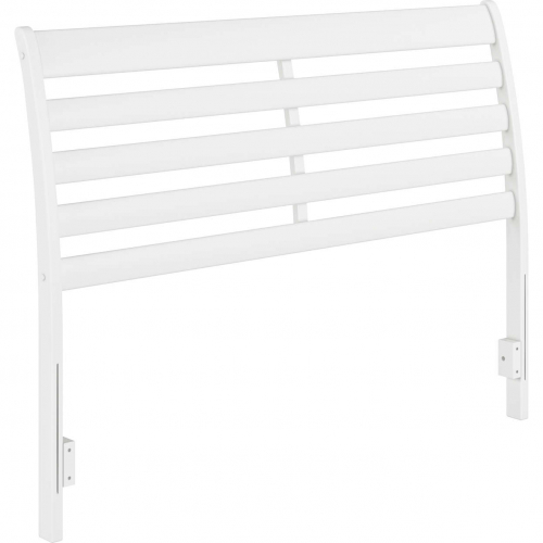 Savannah Queen Headboard with Attachable Charger in White Finish Wood