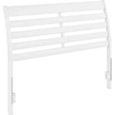 Savannah Queen Headboard with Attachable Charger in White Finish Wood