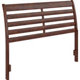 Savannah Queen Headboard with Attachable Charger in Walnut Finish Wood