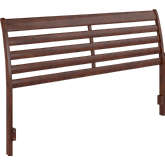 Savannah King Headboard with Attachable Charger in Walnut Finish Wood