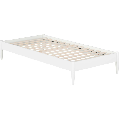 Pasadena 14" Twin XL Platform Bed Frame in White Finish Wood