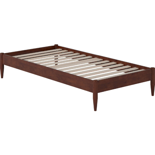 Pasadena 12" Twin XL Platform Bed Frame in Walnut Finish Wood