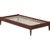 Pasadena 12" Twin XL Platform Bed Frame in Walnut Finish Wood