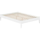 Pasadena 14" Full Platform Bed Frame in White Finish Wood
