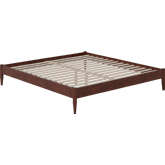 Pasadena 14" King Platform Bed Frame in Walnut Finish Wood