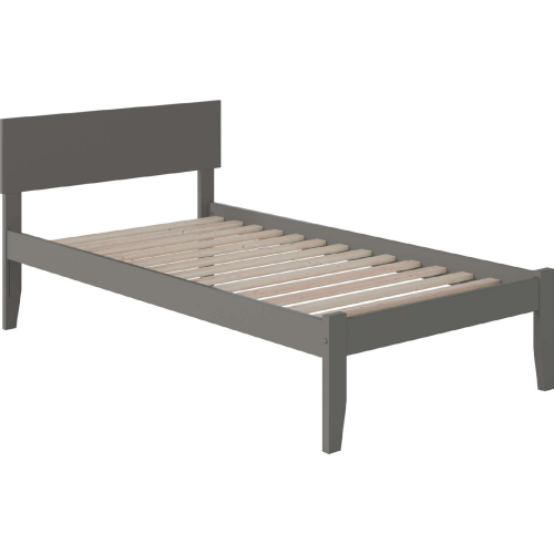 Orlando Twin XL Platform Bed with Open Footboard in Atlantic Grey
