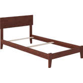 Orlando Twin XL Bed with Open Footboard & Turbo Charger in Walnut