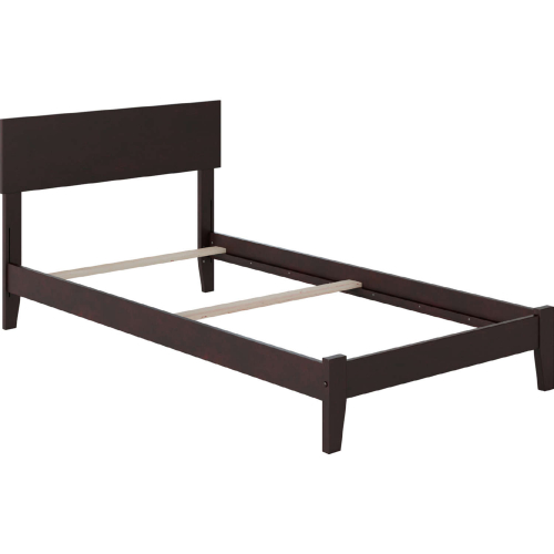 Orlando Twin Bed with Open Footboard & Turbo Charger in Espresso