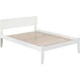 Orlando Full Bed with Open Foot Rail in White