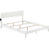 Orlando Queen Bed with Open Footboard & Turbo Charger in White