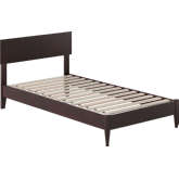 Aria Twin Low Profile Platform Bed with USB in Espresso Finish Wood