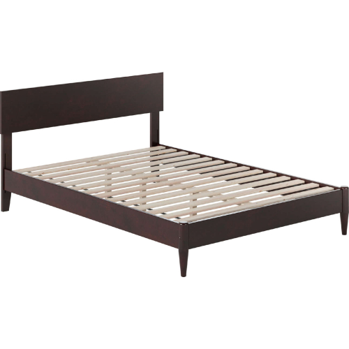Aria Full Low Profile Platform Bed with USB in Espresso Finish Wood
