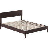 Aria Full Low Profile Platform Bed with USB in Espresso Finish Wood