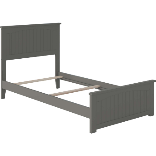 Nantucket Twin XL Bed with Matching Footboard in Atlantic Grey