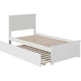 Nantucket Twin Bed with Matching Footboard & Urban Trundle Bed in White