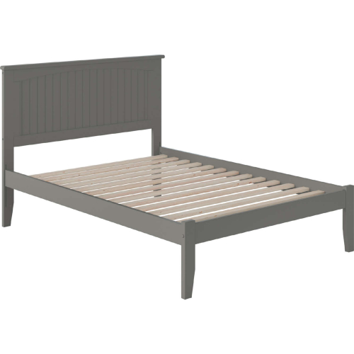 Nantucket Full Platform Bed with Open Footboard in Atlantic Grey