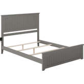 Nantucket Queen Bed with Matching Footboard in Atlantic Grey