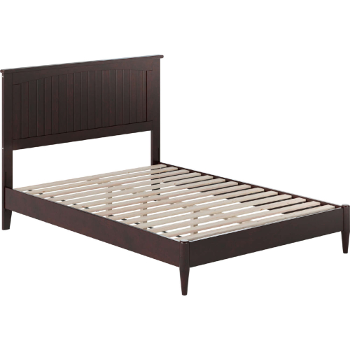 Naples Full Low Profile Platform Bed in Espresso Finish Wood