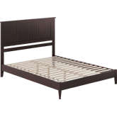Naples Queen Low Profile Platform Bed in Espresso Finish Wood