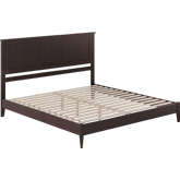 Naples King Low Profile Platform Bed in Espresso Finish Wood