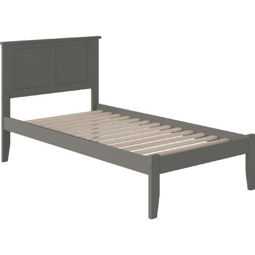 Madison Twin XL Platform Bed with Open Footboard in Atlantic Grey