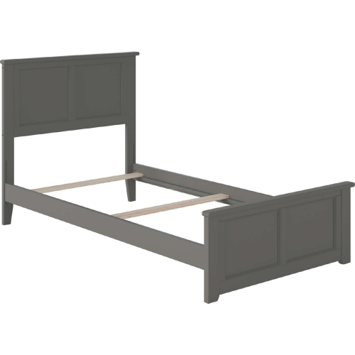 Madison Twin XL Bed with Matching Footboard in Atlantic Grey