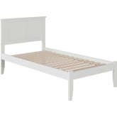 Madison Twin Bed w/ Open Foot Rail in White