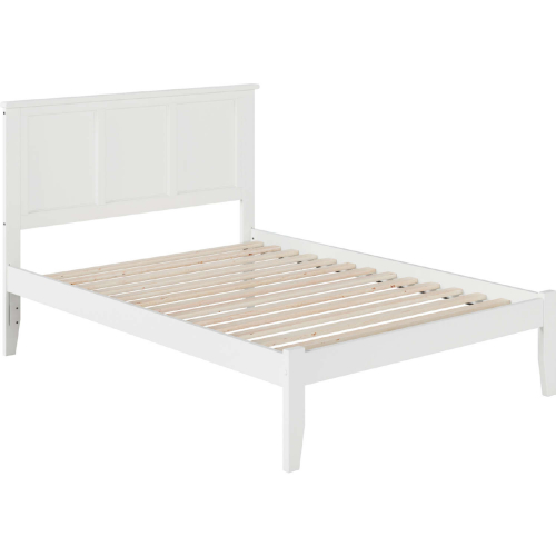 Madison Full Bed with Open Foot Rail in White