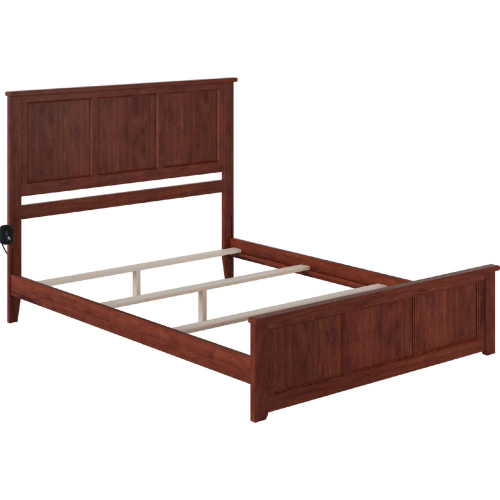 Madison Queen Bed with Matching Footboard in Walnut