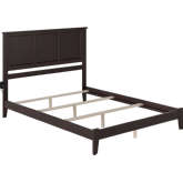 Madison KIng Bed with Open Footboard & Turbo Charger in Espresso
