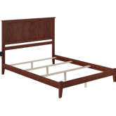 Madison KIng Bed with Open Footboard & Turbo Charger in Walnut