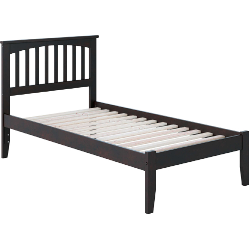 Mission Twin XL Bed with Open Footboard in Espresso