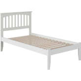 Mission Twin XL Bed with Open Footboard in White