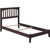 Mission Twin XL Traditional Bed in Espresso