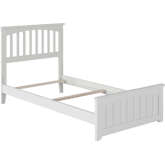 Mission Twin XL Bed with Matching Footboard in White
