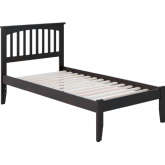 Mission Twin Bed with Open Foot Rail in Espresso