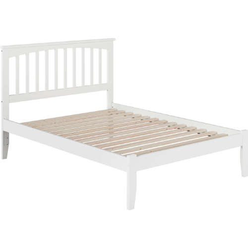 Mission Full Bed with Open Foot Rail in White
