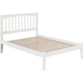Mission Full Bed with Open Foot Rail in White