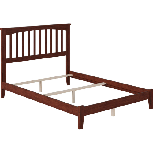 Mission Full Bed with Open Footboard & Turbo Charger in Walnut